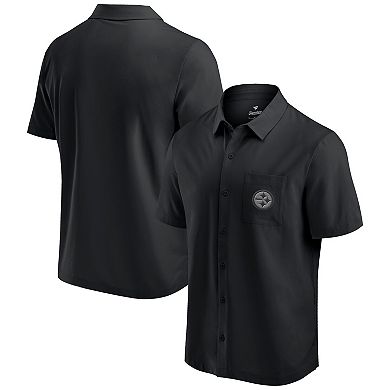 Men's Fanatics Signature Black Pittsburgh Steelers Front Office Button-Up Shirt