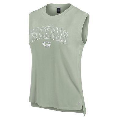 Women's Fanatics Green Green Bay Packers Studio Gym Tank Top