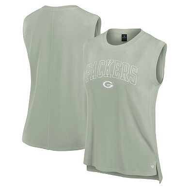 Women's Fanatics Green Green Bay Packers Studio Gym Tank Top