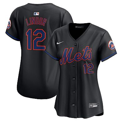 Women's Nike Francisco Lindor Black New York Mets Alternate Limited Player Jersey