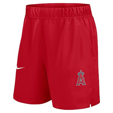Men's Nike Red Los Angeles Angels Woven Victory Performance Shorts