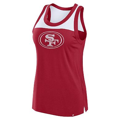 Women's Fanatics Scarlet San Francisco 49ers Sequin Tank Top