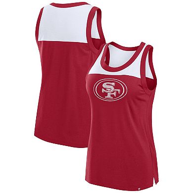 Women's Fanatics Scarlet San Francisco 49ers Sequin Tank Top