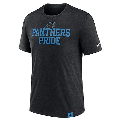Men's Nike Heather Black Carolina Panthers Blitz Tri-Blend T-Shirt