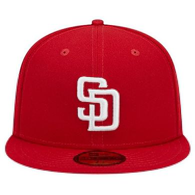 Men's New Era Red San Diego Padres Logo 59FIFTY Fitted Hat