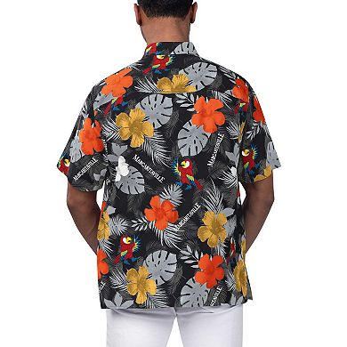 Men's Margaritaville Black San Diego Padres Island Life Floral Party Button-Up Shirt