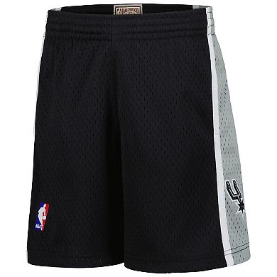 Youth Mitchell & Ness Black San Antonio Spurs Hardwood Classics Swingman Shorts