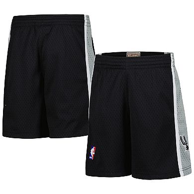 Youth Mitchell & Ness Black San Antonio Spurs Hardwood Classics Swingman Shorts