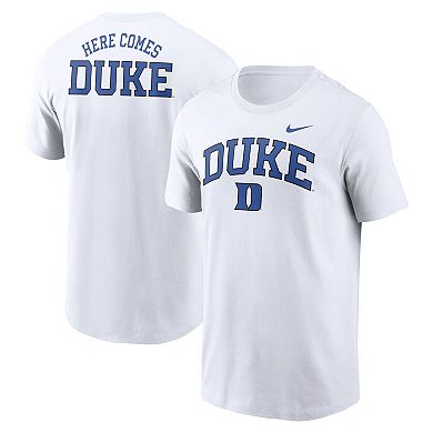 Men's Nike White Duke Blue Devils Blitz 2-Hit T-Shirt
