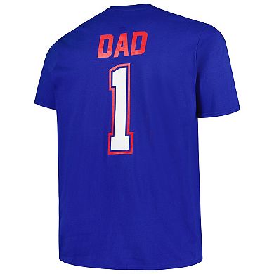 Men's Profile Royal Texas Rangers Big & Tall #1 Dad T-Shirt