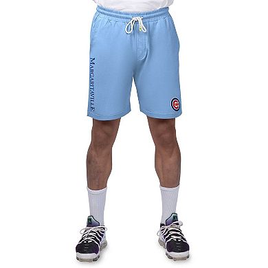 Men's Margaritaville Light Blue Chicago Cubs Peached French Terry Shorts