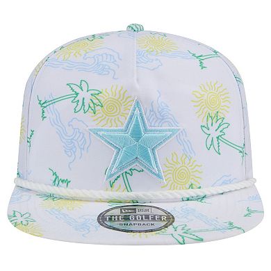 Men's New Era White Dallas Cowboys  Vacay Golfer Snapback Hat