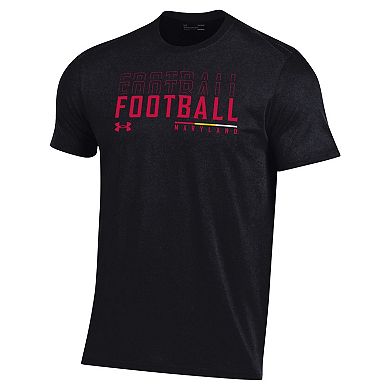 Men's Under Armour Black Maryland Terrapins 2024 Sideline Football Performance T-Shirt