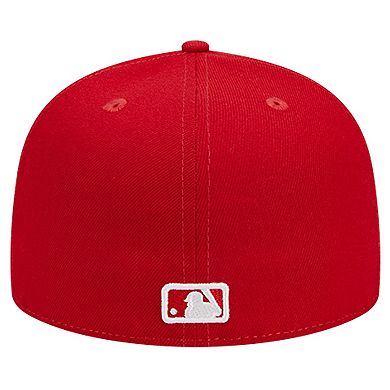 Men's New Era Red Oakland Athletics Logo 59FIFTY Fitted Hat