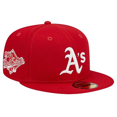 Men's New Era Red Oakland Athletics Logo 59FIFTY Fitted Hat