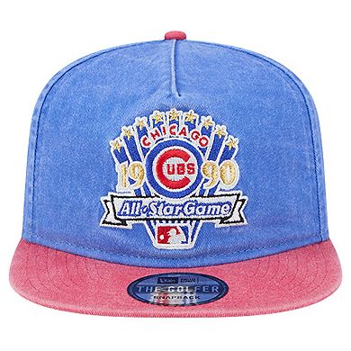Men's New Era Royal/Red Chicago Cubs 1990 MLB All-Star Game Pigment Dye Golfer Snapback Hat