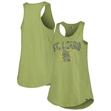 Women's New Era Olive St. Louis Cardinals Armed Forces Day Tank Top