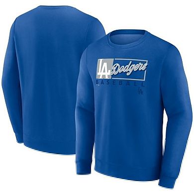 Men's Fanatics Royal Los Angeles Dodgers Focus Fleece Pullover Sweatshirt