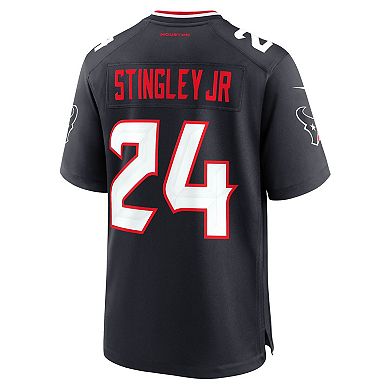 Men's Nike Derek Stingley Jr. Navy Houston Texans Game Jersey