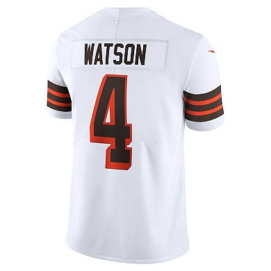 Men's Nike Deshaun Watson White Cleveland Browns 2021 Alternate Vapor Limited Jersey