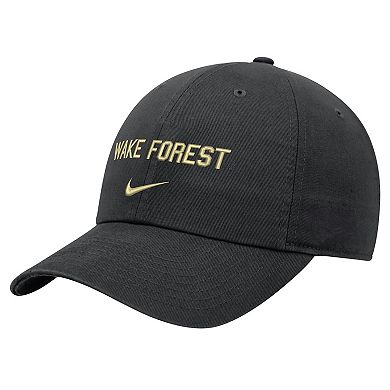 Men's Nike Black Wake Forest Demon Deacons 2024 Sideline Club Adjustable Hat