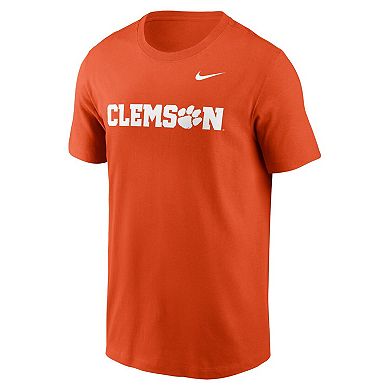 Men's Nike Orange Clemson Tigers Primetime Evergreen Wordmark T-Shirt