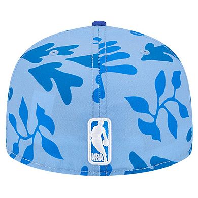 Men's New Era Royal Philadelphia 76ers Palm Fronds 2-Tone 59FIFTY Fitted Hat