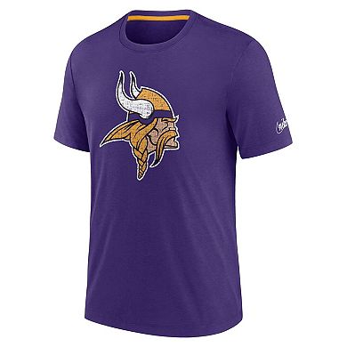 Men's Nike Purple Minnesota Vikings Playback Logo Tri-Blend T-Shirt