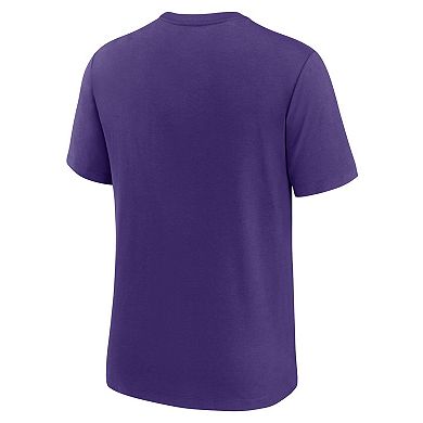 Men's Nike Purple Minnesota Vikings Playback Logo Tri-Blend T-Shirt