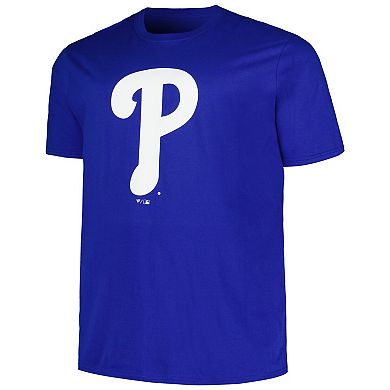 Men's Profile Royal Philadelphia Phillies Big & Tall #1 Dad T-Shirt