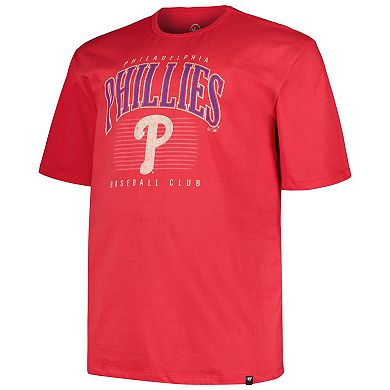 Men's '47 Red Philadelphia Phillies Big & Tall Double Header T-Shirt