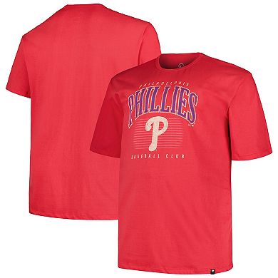 Men's '47 Red Philadelphia Phillies Big & Tall Double Header T-Shirt