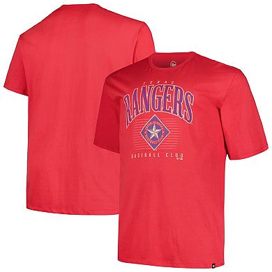 Men's '47 Red Texas Rangers Big & Tall Double Header T-Shirt