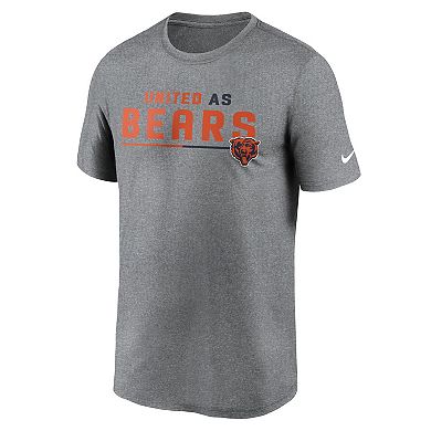 Men's Nike Heather Gray Chicago Bears Legend Team Shoutout Performance T-Shirt