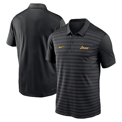 Men's Nike Black Iowa Hawkeyes 2024 Early Season Coaches Sideline Performance Polo