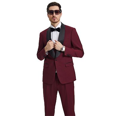 Men's Stacy Adams Hybrid-fit 3pc Tuxedo Set