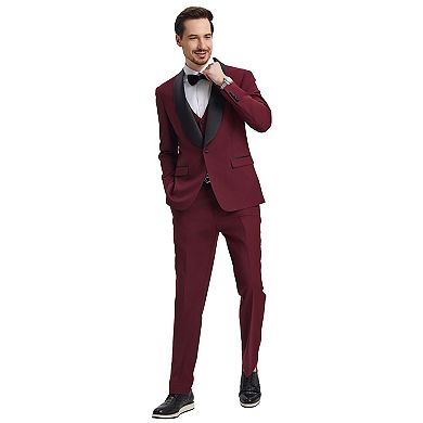 Men's Stacy Adams Hybrid-fit 3pc Tuxedo Set