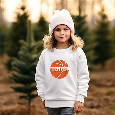 Basketball With Ball Youth Graphic Sweatshirt
