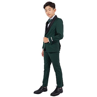 Stacy Adams Boy's 5pc Solid Tuxedo W/ Dress Shirt And Bowtie