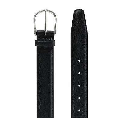 Crookhorndavis Men's Princeton Pebble Calfskin Leather Belt