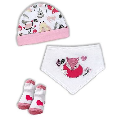 24 Piece Baby Girls Pink Elephants And Woodland Foxes Infant Apparel Layette Gift Set