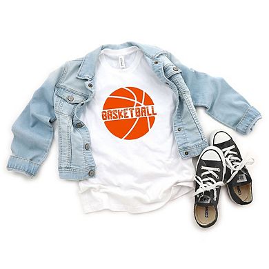 Basketball With Ball Toddler Short Sleeve Graphic Tee