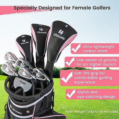 Women's 9 Pieces Complete Golf Club Set