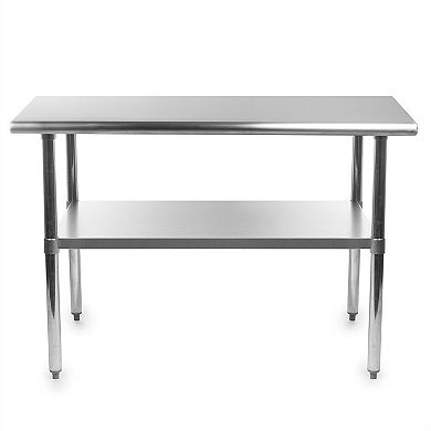 Stainless Steel 48 X 24 Inch Heavy Duty Kitchen Work Table