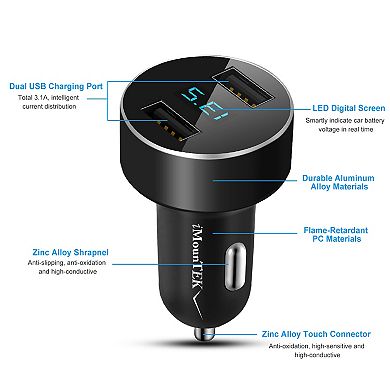 Universal Dual Usb Car Charger Adapter - 15w 3.1a - Fast Car Charging Adapter, For Iphone Xr Xs