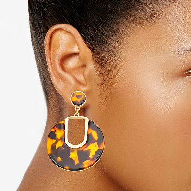 Sonoma Goods For Life® Tortoise Statement Drop Earrings