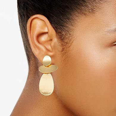 Sonoma Goods For Life® Gold Tone Overlapping Geometric Linear Drop Earrings