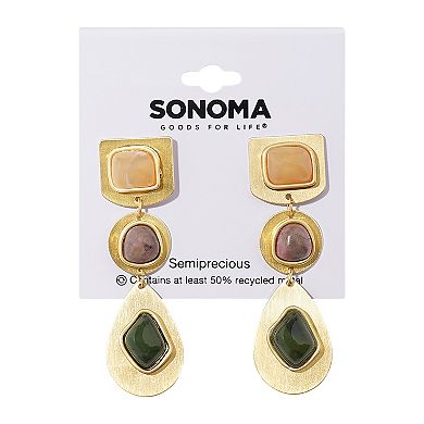 Sonoma Goods For Life?? Gold Tone Stone Drop Earrings