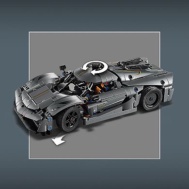 LEGO Technic Koenigsegg Jesko Absolut Grey Hypercar Sport Car 42173 Building Kit (801 pieces)