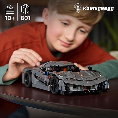 LEGO Technic Koenigsegg Jesko Absolut Grey Hypercar Sport Car 42173 Building Kit (801 pieces)